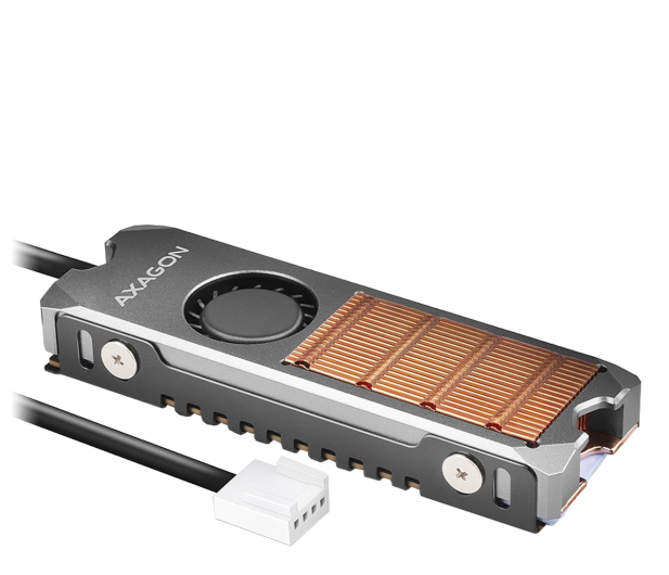 Axagon Miedziany radiator M.2 SSD + FAN 13mm - 1185582 - zdjęcie
